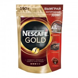 Кофе, Nescafe (Нескафе) 190 г №1 Голд zip пакет