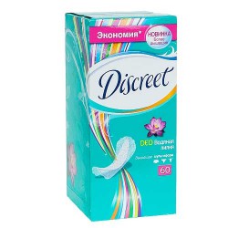 Прокладки женские ежедневные Discreet Део водная лилия 60 шт.