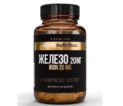 Железо aTech Nutrition БАД премиум 60 шт. капс. 20 мг / 450 мг