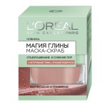 Маска-скраб для лица, L'Oreal (Лореаль) 50 мл Магия Глины отшелушивание и сужение пор